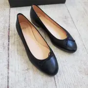 J.Crew Kiki black leather flats size 36.5 (6M), NWT