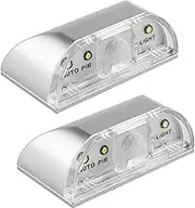 2 Pack Keyhole Light Wireless PIR Infrared Motion Sensor Auto Detector LED Lock Lamp for Door with Auto 4 LED Bulbs Stick-On Front Door Hallway Stairway Closet Drawer[Easy Installation]