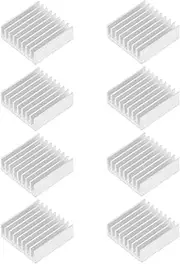 YDuupxe 8Pcs Heat Sink Heatsink 50 X 50 X 17mm / 1.97 1.97 0.67in Aluminium Thermal Cooler Cooling Radiator Set Kit for Electronic CPU Chip and Power Module (with Back Glue)