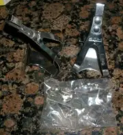 Vintage NOS Christophe D Road Bike Chrome Toe Clips Small