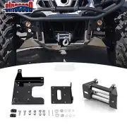 UTV Winch Mount Bracket+4 7/8" Roller Fairlead For Can-Am Commander 800 1000 Max