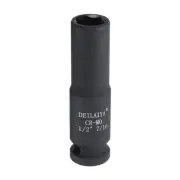 7/16 Inch SAE Deep Impact Socket 1/2 Inch Drive 6 Point CR-MO Steel Socket