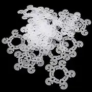 120 Pieces Balloon Clips for Balloon Arch, Balloon Arch Bracket Buckle, Flower Shape Balloon Clips Holders, Balloon Column Stand Balloon Connectors Clips (Clear)