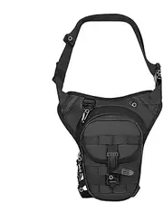 Diuyzoc Motorcycle Drop Leg Bag, Multi-Pocket Storage Bag, Motorcycle Thigh Bag, Multi-Pocket Design, Adjustable Leg Strap, 20cm, Black, for Outdoor Adventure, Motorcycle Riding