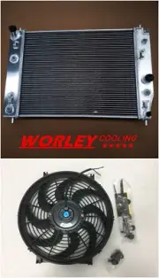 QLD-3 Rows Aluminum Radiator +fan for Chevy Corvette C6 V8 2005-2013 06 07 08