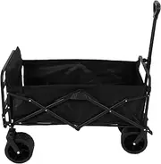 Collapsible Wagon, 150L Large Capacity Wearproof Tearproof Folding Wagon Cart Flexible Steering Utility Cart for Groceries Shopping Camping Beach Different Kinds of Terrains