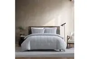 Kenneth Cole Jersey Marle Quilt Cover w Pillowcases Home Bedding Set Blue Grey
