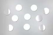 NEW! MIRROR STICKER DECALS Christmas Decoration - LOT 50 pcs CIRCLES shape