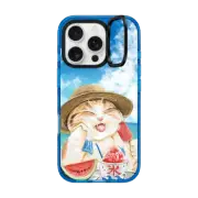 iPhone 16 Pro Impact Ring Stand Case MagSafe Compatible Vacation cat