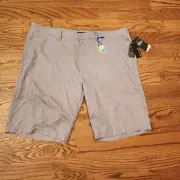 Travis Mathew Men's Prestige Lifestyle Performance Shorts Gray Size 42