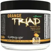 Orange Triad Plus Greens for Men and Women, 30 Servings Iron Free Sports Supplement for Overall Health, Multivitamin, Digestion, Immune System, and Joint Health