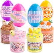 Easter Basket Stuffers - 4 Pack Kit of Eggs Filled with Slime and Charms - Prefi