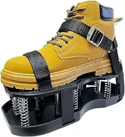 Lawn Aerator Shoes for Grass - Aerator Lawn Tool, Pre-Assembled Automatic Dirt and Leaf Clean Design, Yard Garden Grass Aerator for Lawn Soil (Black 1 Pair)