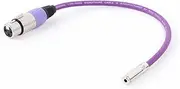 ROBAUN XLR Female to 1/8 Female Adapter Microphone Cable, Balanced Mini-Jack, 3.5mm Stereo to XLR Female Transforming Cord Converter(Purple,1m)