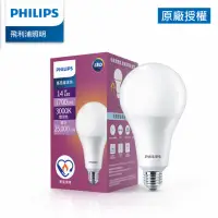 在飛比找momo購物網優惠-【Philips 飛利浦】14W LED高亮度燈泡(PS00