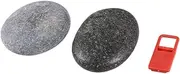 OFFIGAM Creative DIY Painting Stones 2 Natural Pebbles with Bracket for Home Decoration
