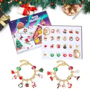 Christmas Advent Calendar Bracelets 24 Days Countdown Calendar DIY Jewelry