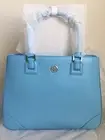 NWT AUTHENTIC TORY BURCH Robinson Saffiano Leather Tote Bag Morning Sky $575