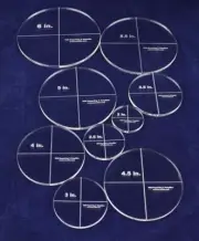 Circle Template 9 Piece Set - Clear 1/4" Thick Acrylic-Quilting