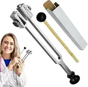 Portable Healing Tuning Forks, Sound Healing Instrument, Adjustable Tuning Fork, Sensory Diagnostic Tool with Hammer, Aluminum Alloy Meditation Device, Size 10.63 Inches, 1 Set