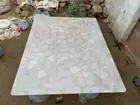 White Quartz Agate Coffee Table Top, Agate Stone Center Table Top, Christmas Eve