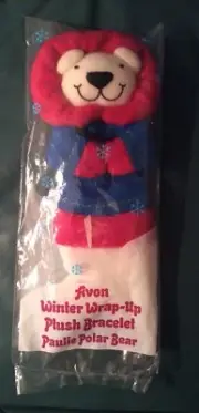 Avon Winter Wrap-Up Plush Bracelet “Paulie Polar Bear”