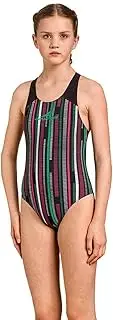 [Aquafeel] Girl's Matrix Swimsuit - Black/Grey
