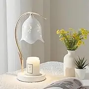 Kinsynko Candle Warmer Lamp Australia for Jar Candles, Dimmable Candle Lamp with 2 Bulbs for Bedroom Decor, Romantic White Electric Candle Melting Lamp for Housewarming, Valentine's Day Gift (AU-Plug)