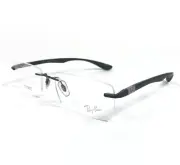 Ray-Ban Eyeglasses Frames LITEFORCE RB8724 1218 Shiny Gunmetal Rimless 54-17-140
