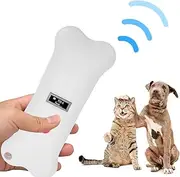 32 Data Storage Pet Chip Scanner, Low Frequency 134.2KHz Handheld Animal Tag Reader with OLED Screen, USB Rechargeable, Portable for Poultry, Livestock