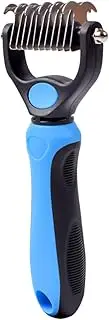 Pet Dog Cat Grooming Comb Brush Undercoat Rake Dematting Deshedding Trimmer (Blue-Small)