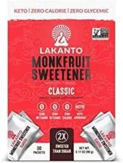 Lakanto Monkfruit Sweetener Packets ( WHITE SUGAR REPLACEMENT ) ( 2 TIMES SWEETE