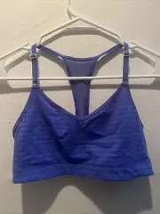 Victoria's Secret Blue VSX Logo Cami Player Racerback Sport Bra Medium NWT