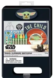 Disney Star Wars Mandalorian Baby Yoda Travel Clipboard Sketchpad Set New Grogu