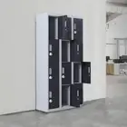 12-Door Locker for Office Gym Shed School Home Storage - Combination Lock