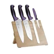 Mercer Culinary M21981PU Millennia® 5-Piece Knife Set w/ Bamboo Magnetic Board