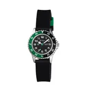 Tikkers Time Teacher Green & Black Silicone Watch TK0139