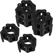 DECOMELODY 6pcs Barbell Snap Clip Weight Clamps for Barbell Spring Clip Weight Lifting Clamps Weightlifting Accessories Gym Accessories for Men Gym Gear Black Abs