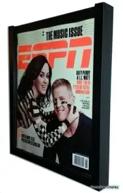 Magazine Display Frame Case Black Shadow Box ESPN Rolling Stone A