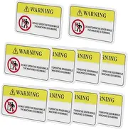 Outanaya 10pcs Do Not Open While Machine Is Running Safety Stickers High Visibility Industrial Equipment Labels Essential Warning Decals for and Warehouses