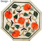 12" Marble side Coffee Table Top Semi Precious Stone Inlay Corner Table decor