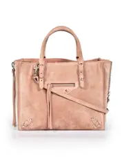 Brown Suede Mini Papier Tote