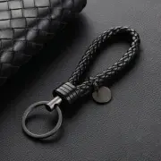 Car Keychain Leather Rope Strap Weave Keyring Key Ring Chain Key Car Accessories (for: Fiat)