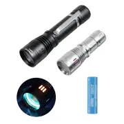 Astrolux® WP4 / WP5 1350M Long Distance Throwing LEP Flashlight 3in1 with 1200LM LED Flood Light & Red Blue AUX Light ED