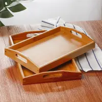 在飛比找蝦皮購物優惠-Wooden tray rectangular tea tr