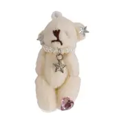 Plush Dolls Keychain Pendant Plush Bear Shape Keyrings Pendant Backpack Pendants Dolls Pendants Plush Material for Kid Yellow