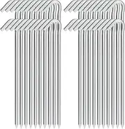 OK5STAR 9 Inch Galvanized Tent Stakes Metal Tent Pegs Heavy Duty Steel Yard Camping Stakes Tarp Hooks Inflatables Outdoor Decorations, 40 Pack