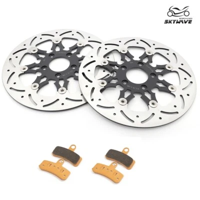 Floating 11.8" Front Brake Rotors Pads for Harley FXDF Fat Bob Cast Wheel 08-17