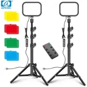 APEXEL 2PCS LED Fill Light With Tripod Stand Photo Studio Fill Lamp 3300K-5600K