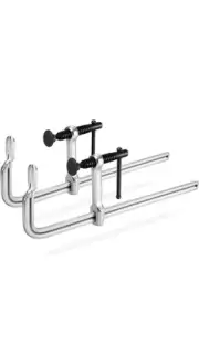 2 Pack Jorgensen Bar Clamps, 12-Inch Light-duty Drop Forged Steel